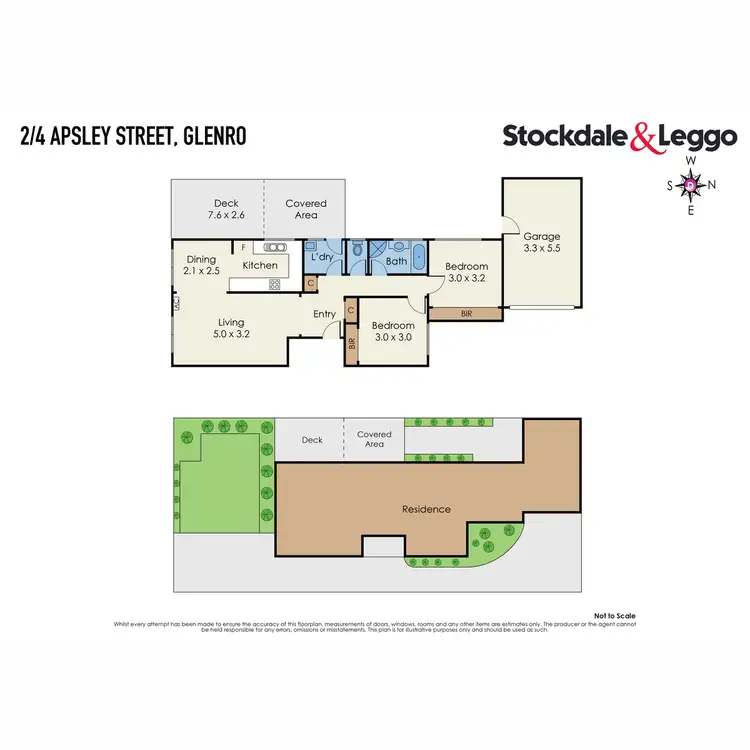 Floorplan of Homely unit listing, 2/4 Apsley Street, Glenroy VIC 3046