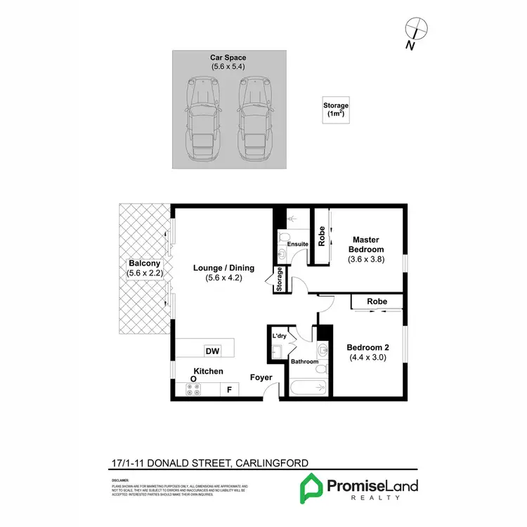 Floorplan of Homely apartment listing, 17/1-11 Donald Street, Carlingford NSW 2118