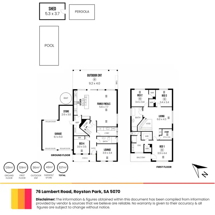 Floorplan of Homely house listing, 76 Lambert Road, Royston Park SA 5070