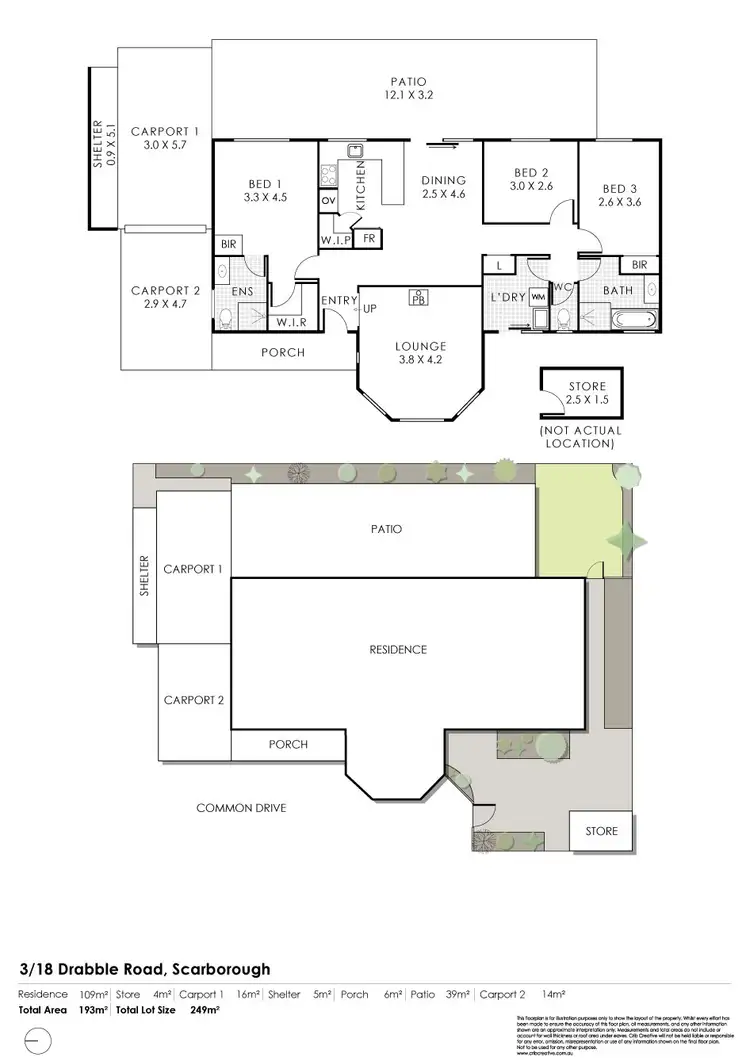 Floorplan of Homely villa listing, 3/18 Drabble Road, Scarborough WA 6019