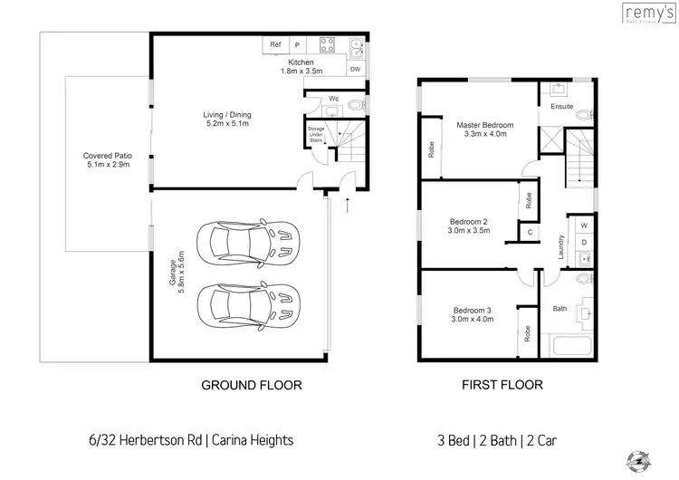 Floorplan of Homely townhouse listing, 6/32 Herbertson Road, Carina Heights QLD 4152