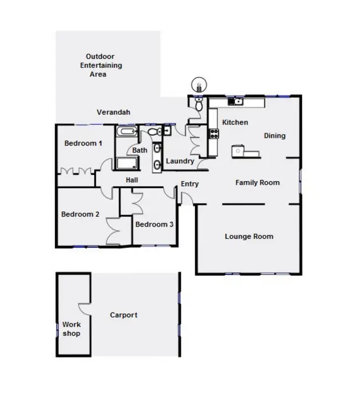 Floorplan of Homely house listing, 7 Trafalgar Place, Dubbo NSW 2830