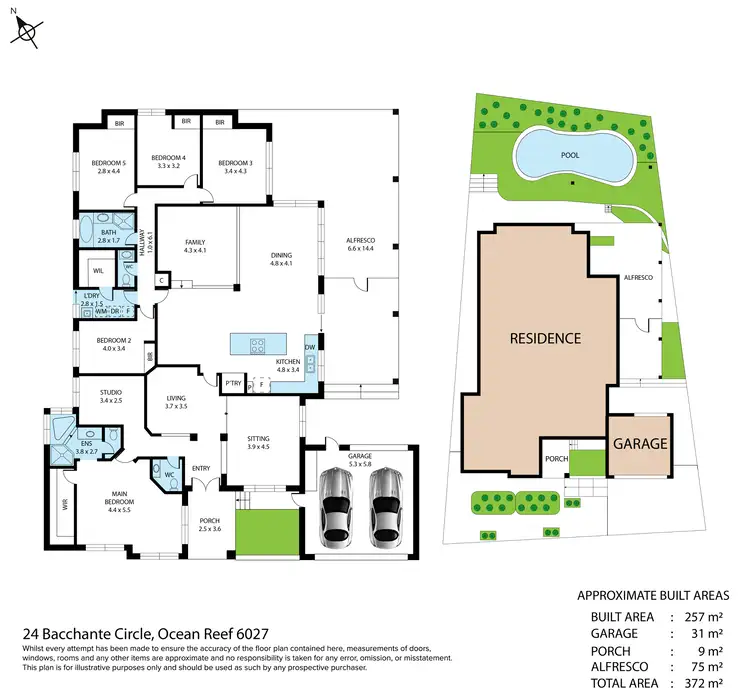 Floorplan of Homely house listing, 24 Bacchante Circle, Ocean Reef WA 6027