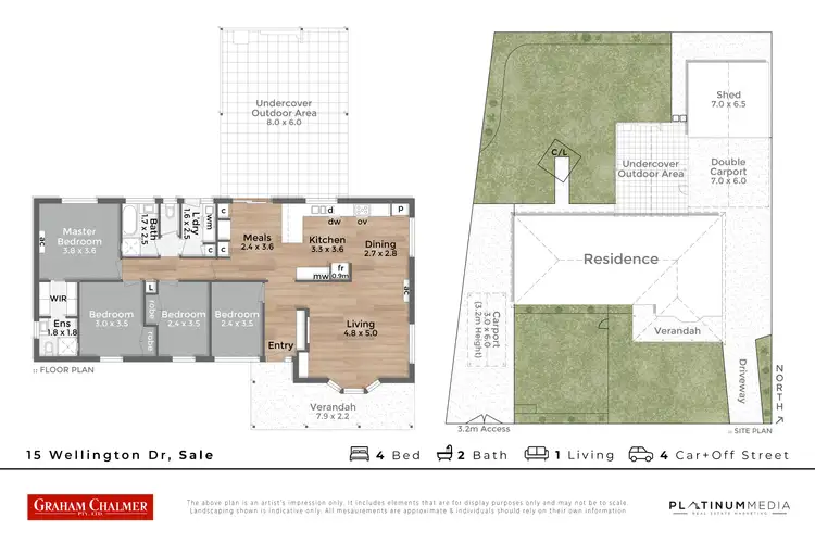 Floorplan of Homely house listing, 15 Wellington Drive, Sale VIC 3850