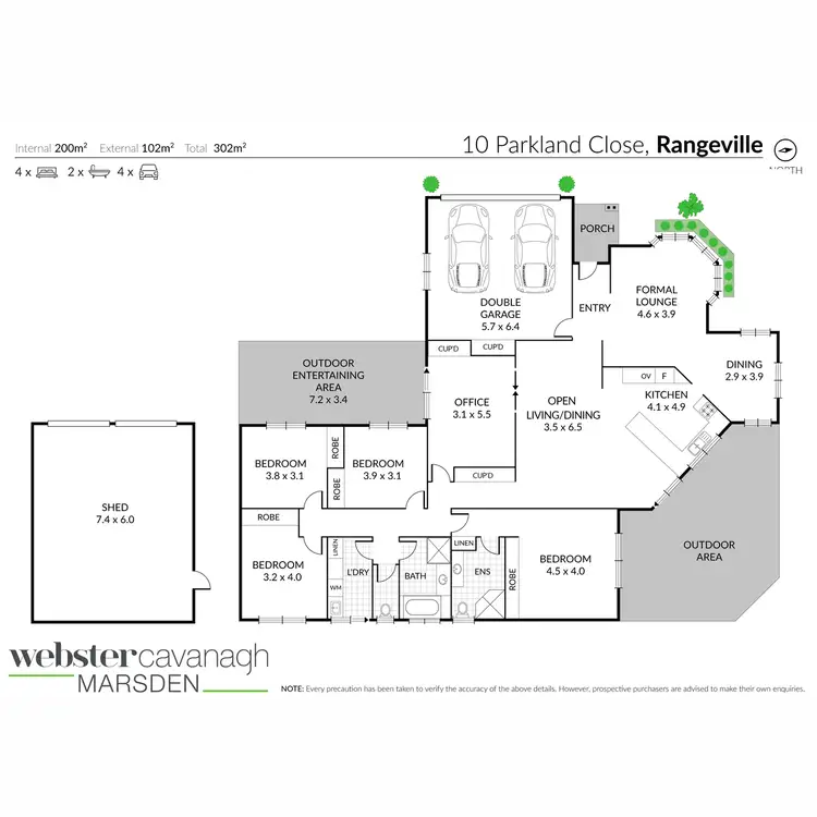 Floorplan of Homely house listing, 10 Parkland Close, Rangeville QLD 4350