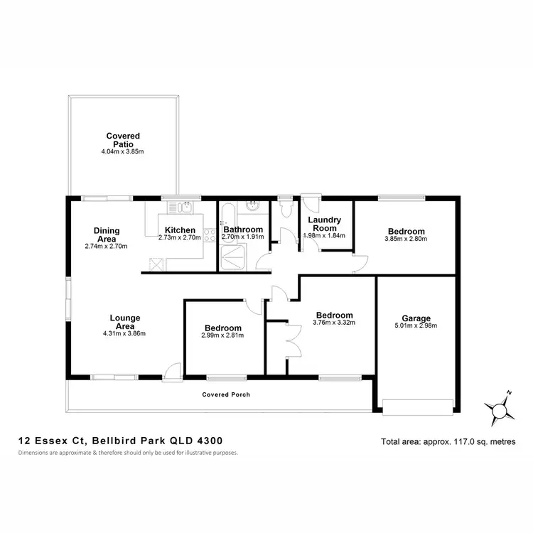 Floorplan of Homely house listing, 12 Essex Court, Bellbird Park QLD 4300
