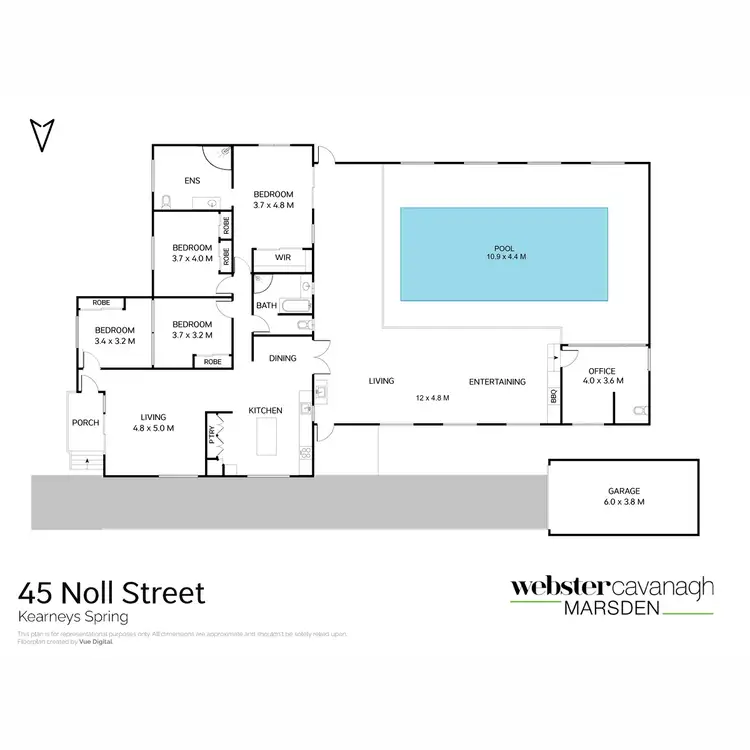 Floorplan of Homely house listing, 45 Noll Street, Kearneys Spring QLD 4350