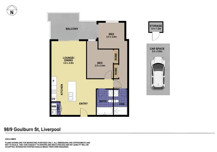 Floorplan of Homely apartment listing, 98/9 GOULBURN Street, Warwick Farm NSW 2170