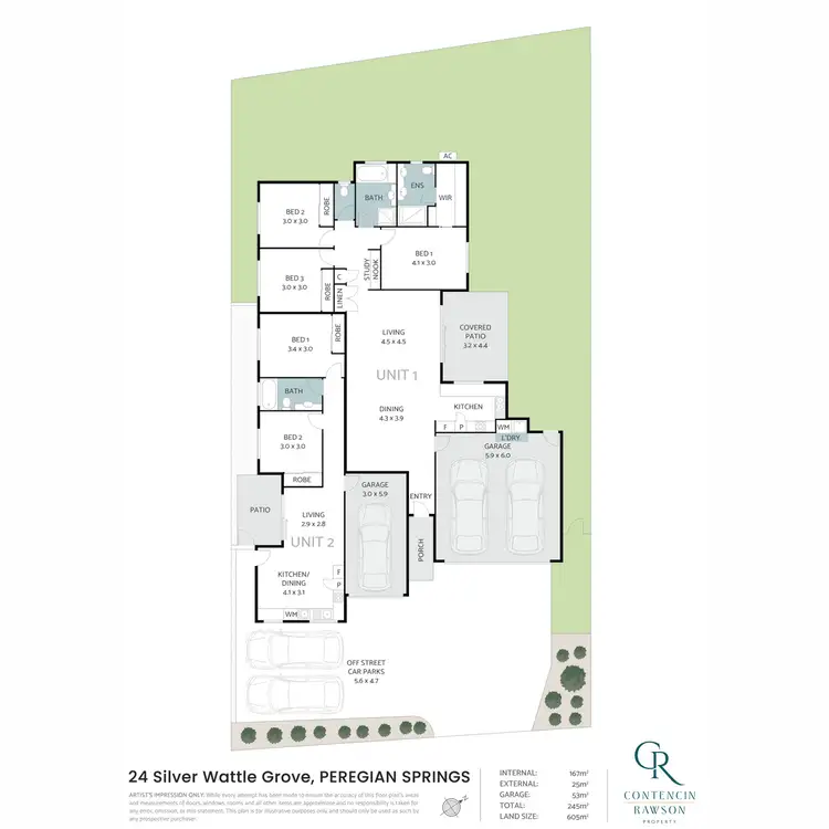Floorplan of Homely house listing, 1 & 2/24 Silver Wattle Grove, Peregian Springs QLD 4573