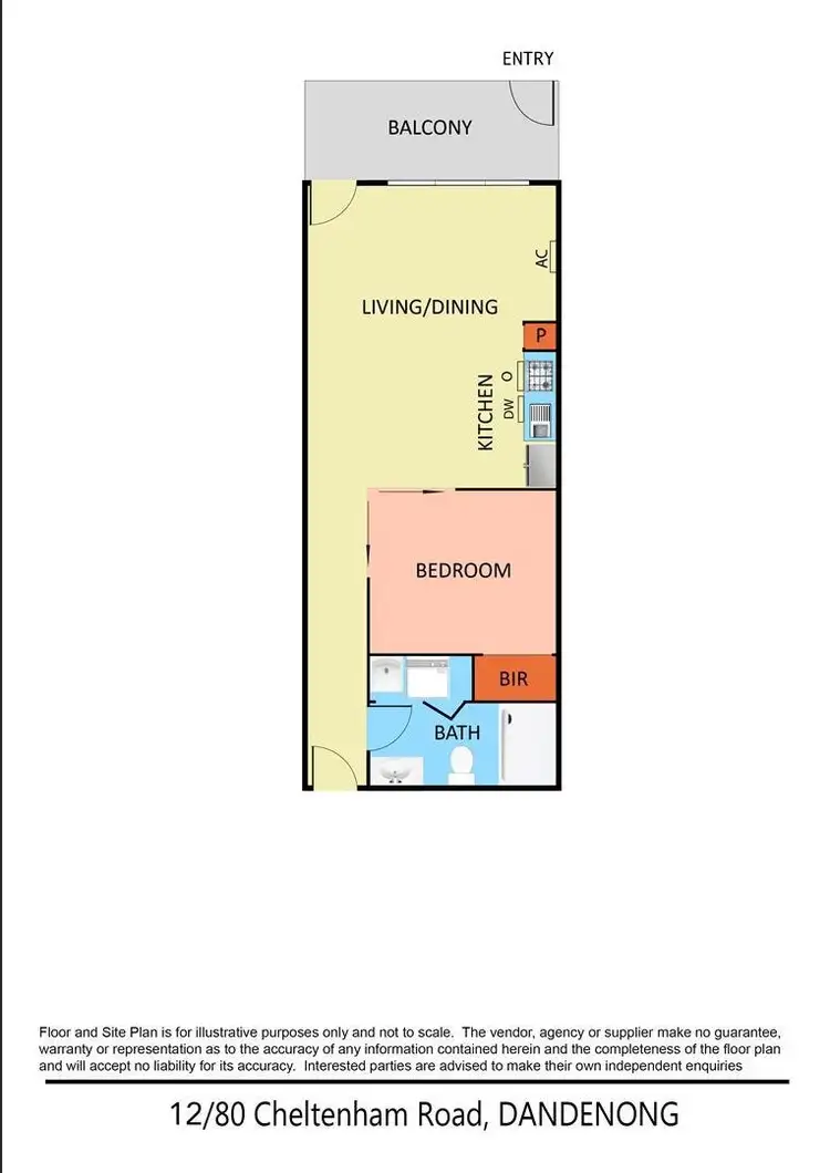 Floorplan of Homely apartment listing, 12/80 Cheltenham Road, Dandenong VIC 3175