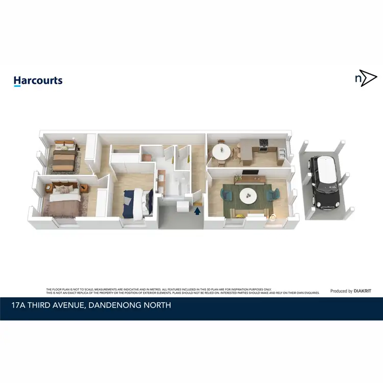 Floorplan of Homely unit listing, 17A Third Avenue, Dandenong North VIC 3175