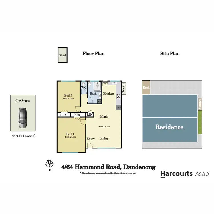 Floorplan of Homely unit listing, 4/64 Hammond Road, Dandenong VIC 3175