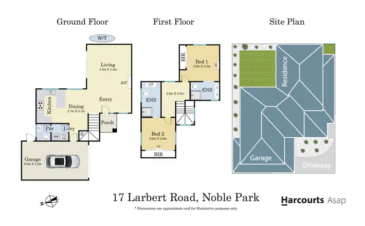 Floorplan of Homely townhouse listing, 17 Larbert Road, Noble Park VIC 3174