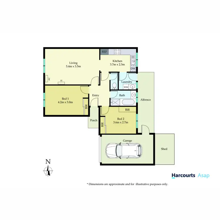 Floorplan of Homely unit listing, 2/82 Kirkham Road, Dandenong VIC 3175