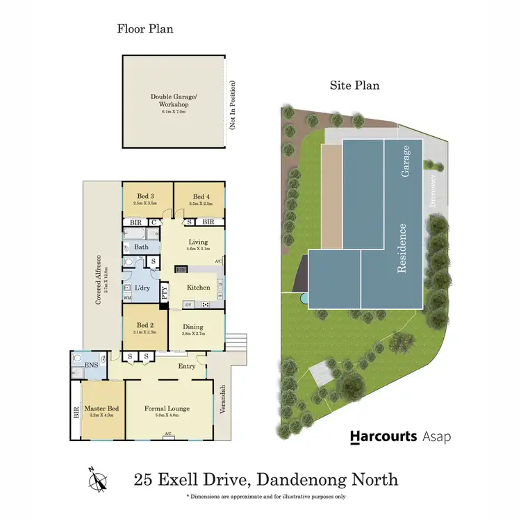 Floorplan of Homely house listing, 25 Exell Drive, Dandenong North VIC 3175
