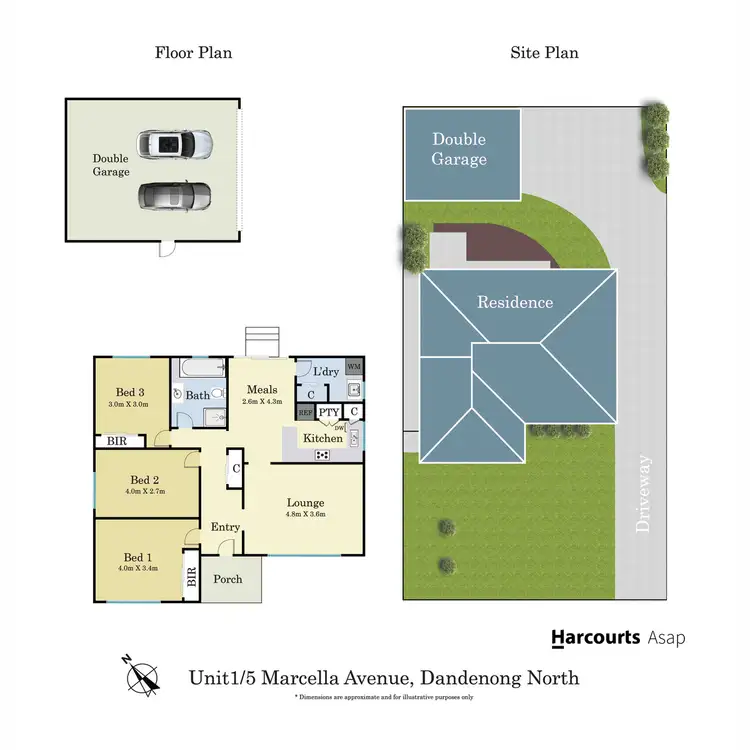 Floorplan of Homely unit listing, 1/5 Marcella Avenue, Dandenong North VIC 3175