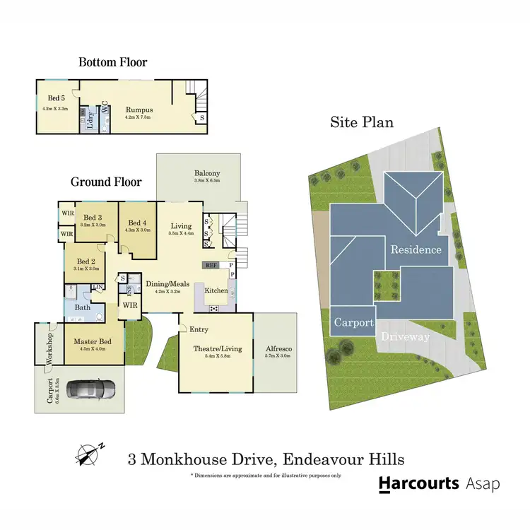 Floorplan of Homely house listing, 3 Monkhouse Drive, Endeavour Hills VIC 3802