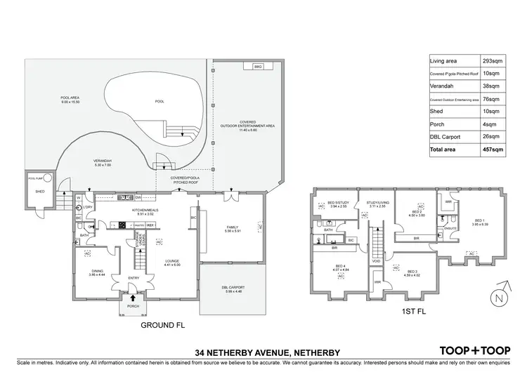 Floorplan of Homely house listing, 34 Netherby Avenue, Netherby SA 5062