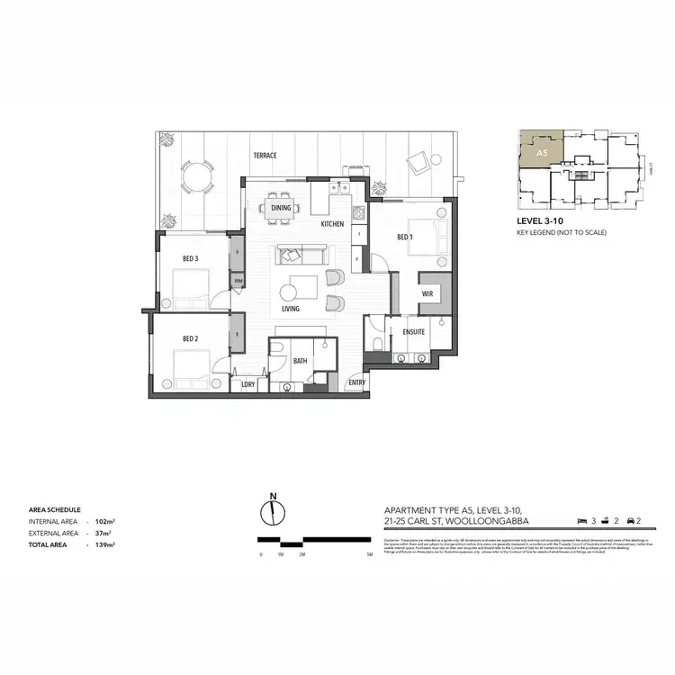 Floorplan of Homely apartment listing, Lot 1105/21-25 Carl Street, Woolloongabba QLD 4102