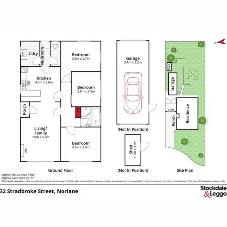 Floorplan of Homely house listing, 32 Stradbroke Street, Norlane VIC 3214