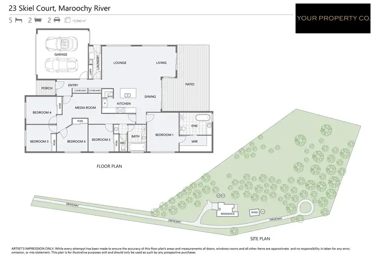 Floorplan of Homely rural property listing, 23 Skiel Court, Maroochy River QLD 4561