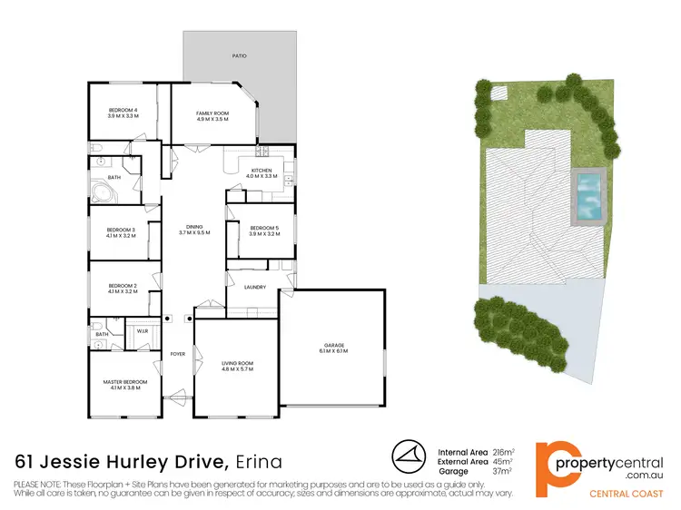 Floorplan of Homely house listing, 61 Jessie Hurley Drive, Erina NSW 2250