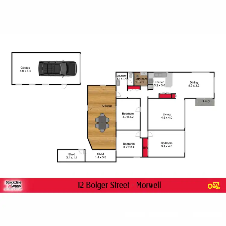 Floorplan of Homely house listing, 12 Bolger Street, Morwell VIC 3840