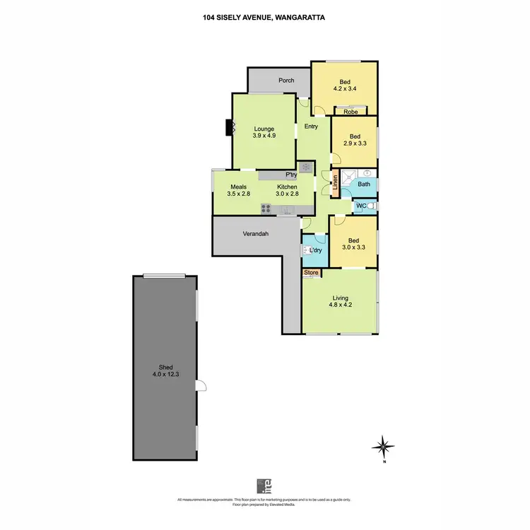 Floorplan of Homely house listing, 104 Sisely Avenue, Wangaratta VIC 3677