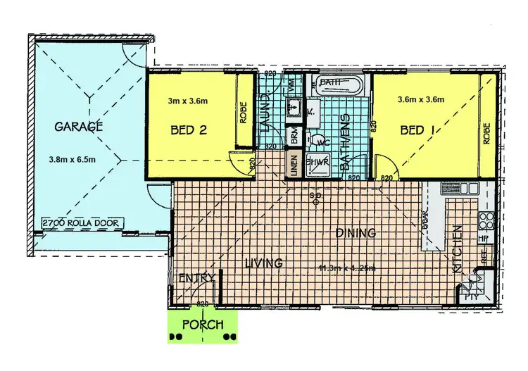 Floorplan of Homely unit listing, 3/84-86 Fitzroy Street, Sale VIC 3850