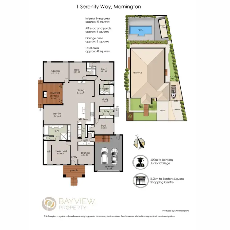 Floorplan of Homely house listing, 1 Serenity Way, Mornington VIC 3931