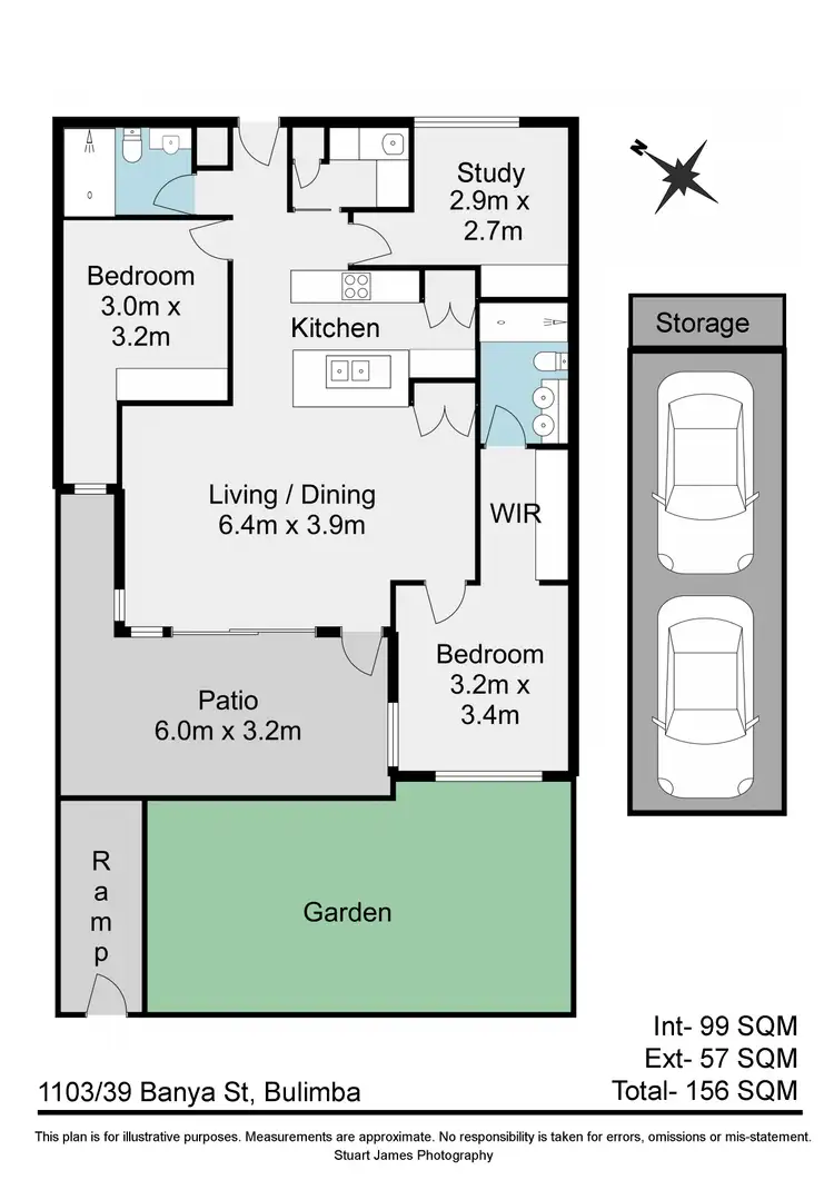Floorplan of Homely unit listing, 1103/39 Banya Street, Bulimba QLD 4171