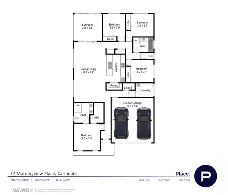 Floorplan of Homely house listing, 37 Morningview Place, Carindale QLD 4152