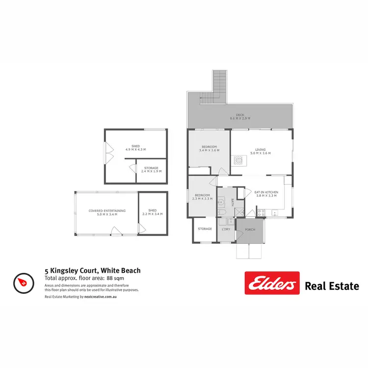 Floorplan of Homely house listing, 5 Kingsley Court, White Beach TAS 7184