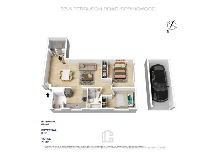 Floorplan of Homely apartment listing, 3/5-6 Ferguson Road, Springwood NSW 2777
