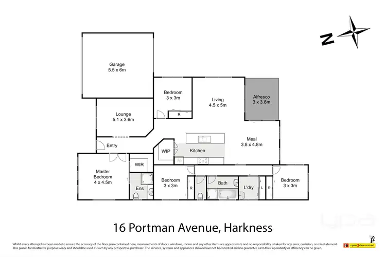 Floorplan of Homely house listing, 16 Portman Avenue, Harkness VIC 3337