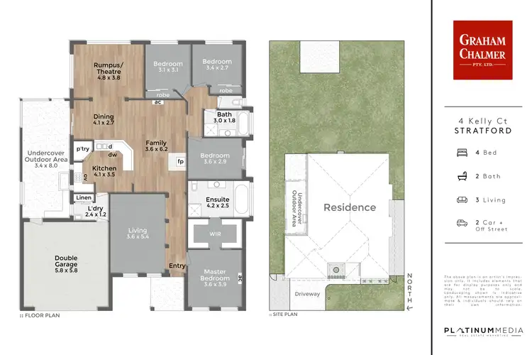 Floorplan of Homely house listing, 4 Kelly Court, Stratford VIC 3862