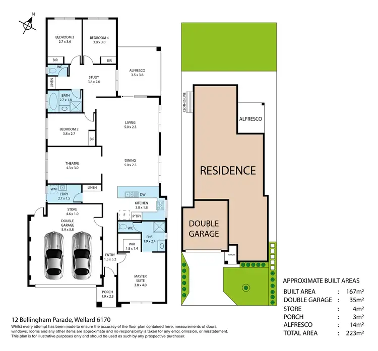 Floorplan of Homely house listing, 12 Bellingham Parade, Wellard WA 6170