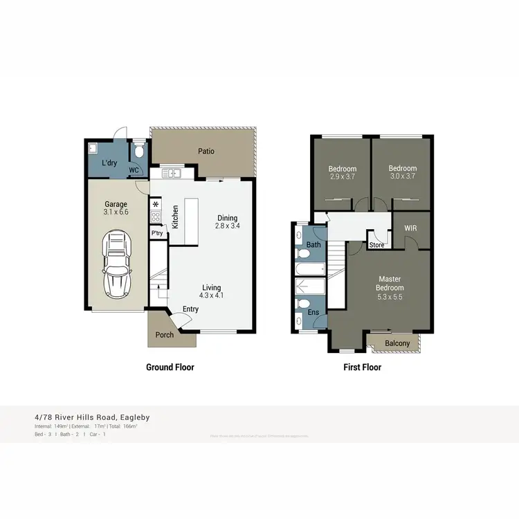 Floorplan of Homely townhouse listing, 4/78-80 River Hills Road, Eagleby QLD 4207