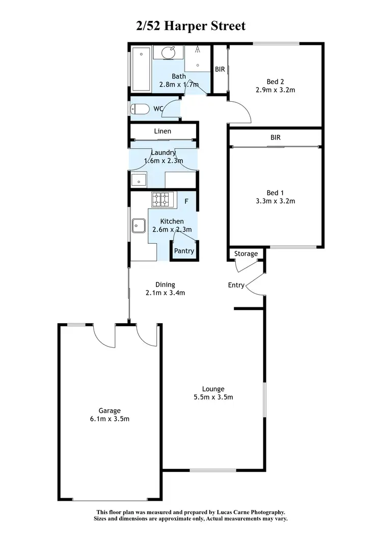 Floorplan of Homely unit listing, 2/52 Harper Street, Wangaratta VIC 3677