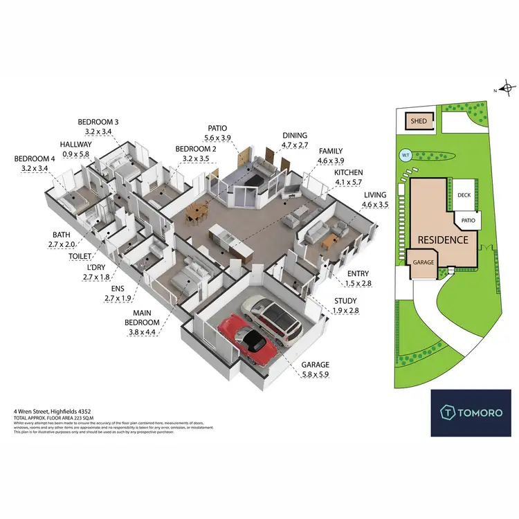 Floorplan of Homely house listing, 4 Wren Street, Highfields QLD 4352