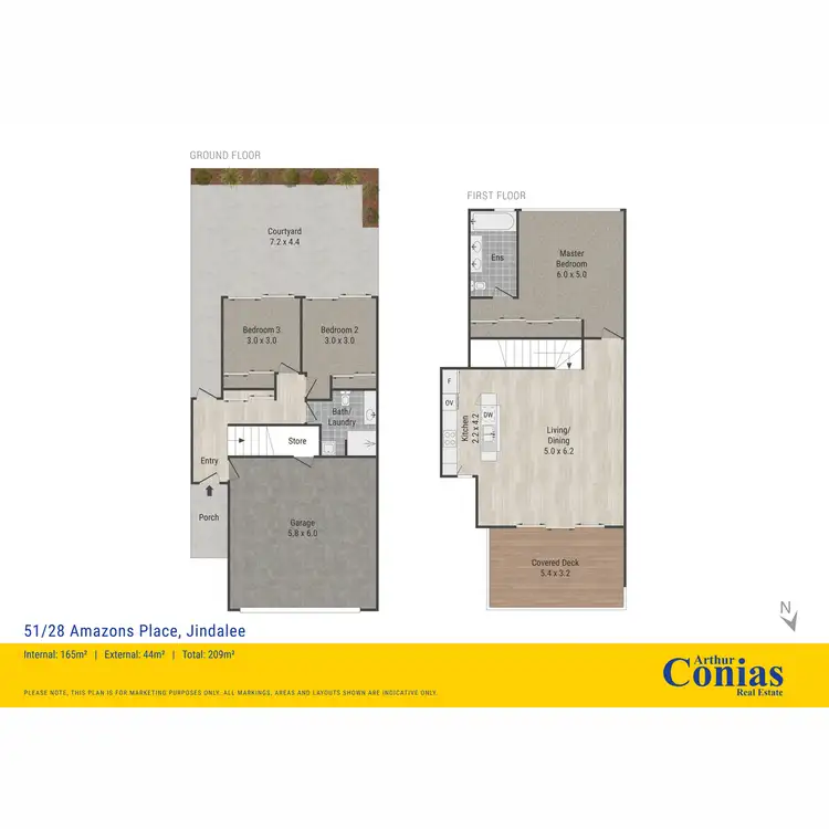 Floorplan of Homely townhouse listing, 51/28 Amazons Place, Jindalee QLD 4074