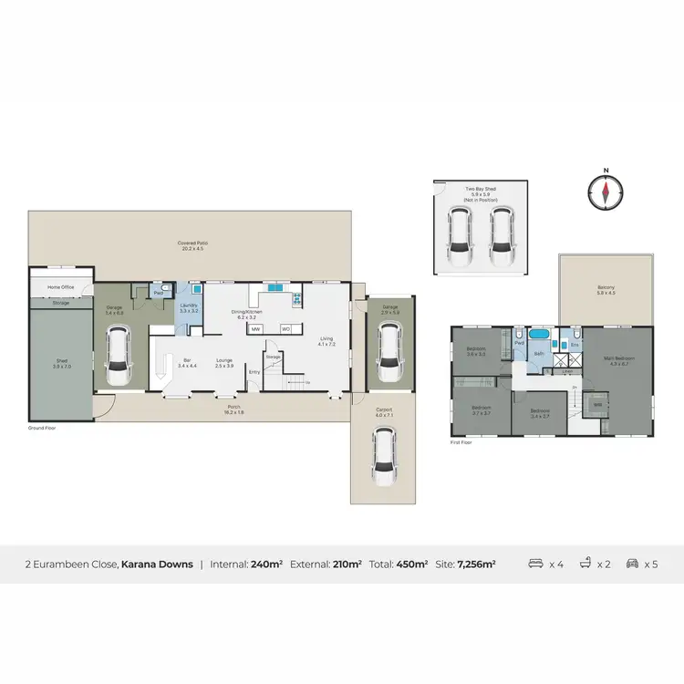 Floorplan of Homely house listing, 2 Eurambeen Close, Karana Downs QLD 4306