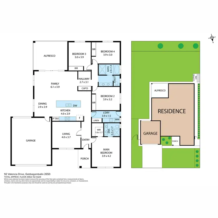 Floorplan of Homely house listing, 92 Valencia Drive, Gobbagombalin NSW 2650