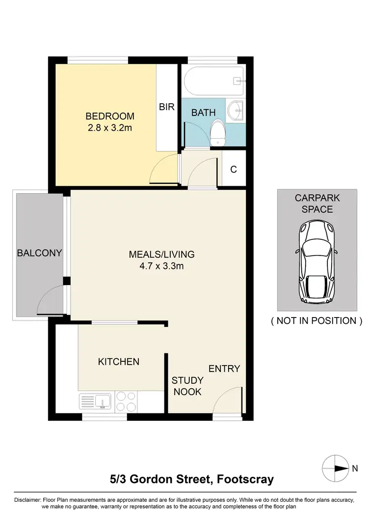 Floorplan of Homely flat listing, 5/3 Gordon Street, Footscray VIC 3011