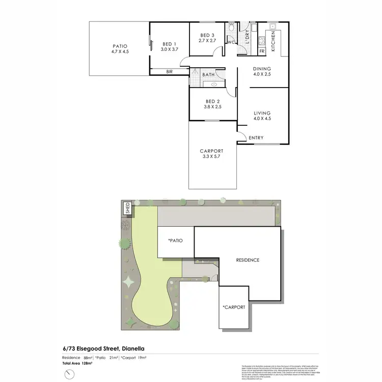 Floorplan of Homely villa listing, 6/73 Elsegood Street, Dianella WA 6059