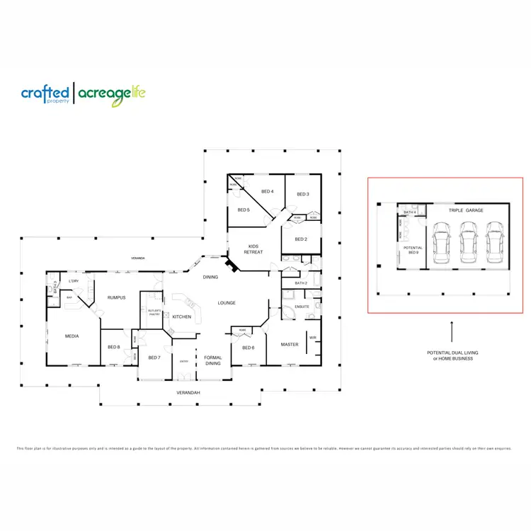 Floorplan of Homely rural property listing, 85 Honeyeater Drive, Greenbank QLD 4124