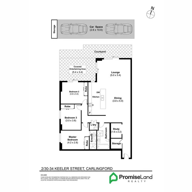 Floorplan of Homely apartment listing, 2/30-34 Keeler Street, Carlingford NSW 2118