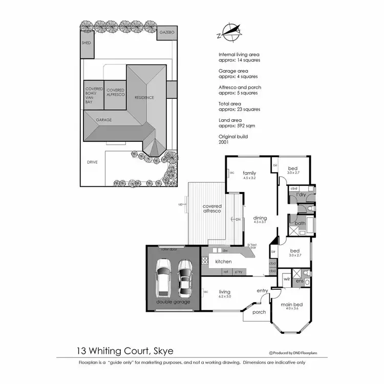 Floorplan of Homely house listing, 13 Whiting Court, Skye VIC 3977