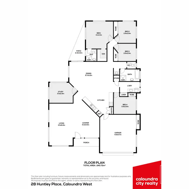 Floorplan of Homely house listing, 28 Huntley Place, Caloundra West QLD 4551