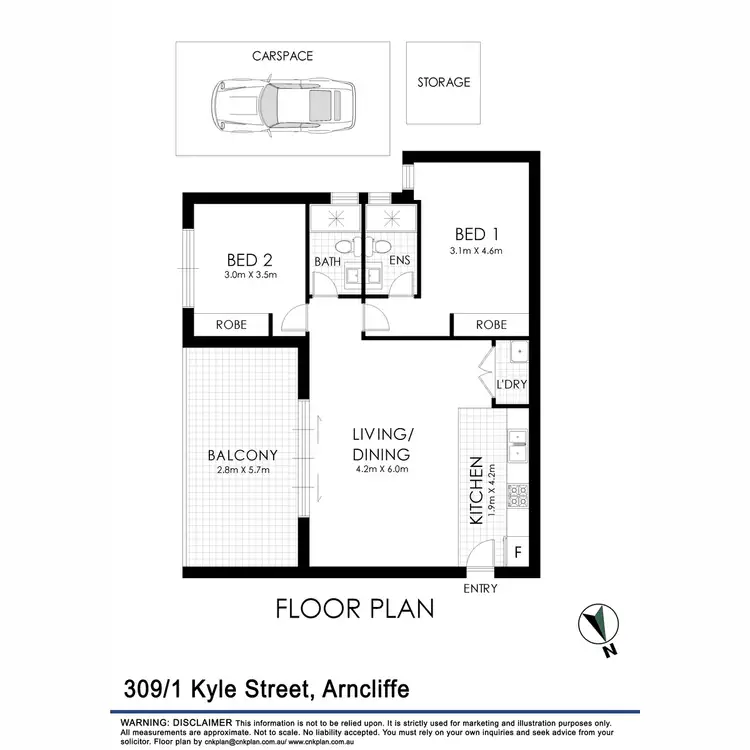 Floorplan of Homely apartment listing, 309/1 Kyle Street, Arncliffe NSW 2205